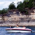 Boat ride to cliff jumping